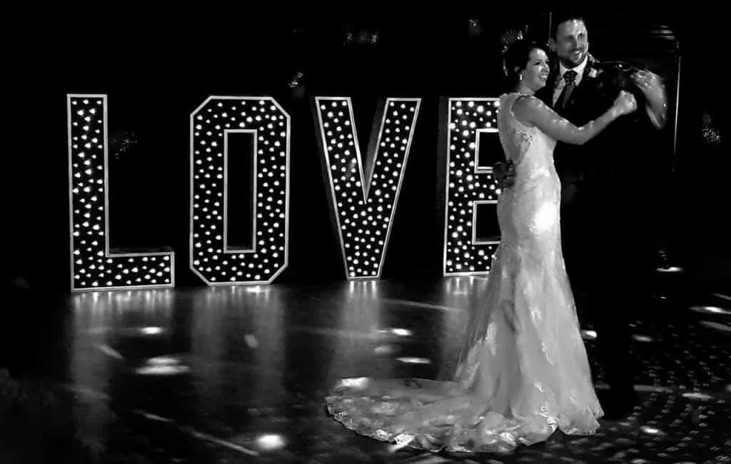 Light Up Love Letters photo from Fennes, Braintree on the Wedding Day of Mr & Mrs Shergold.