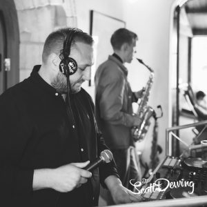 Dj and Musician Scott Dewing and Jonny on sax